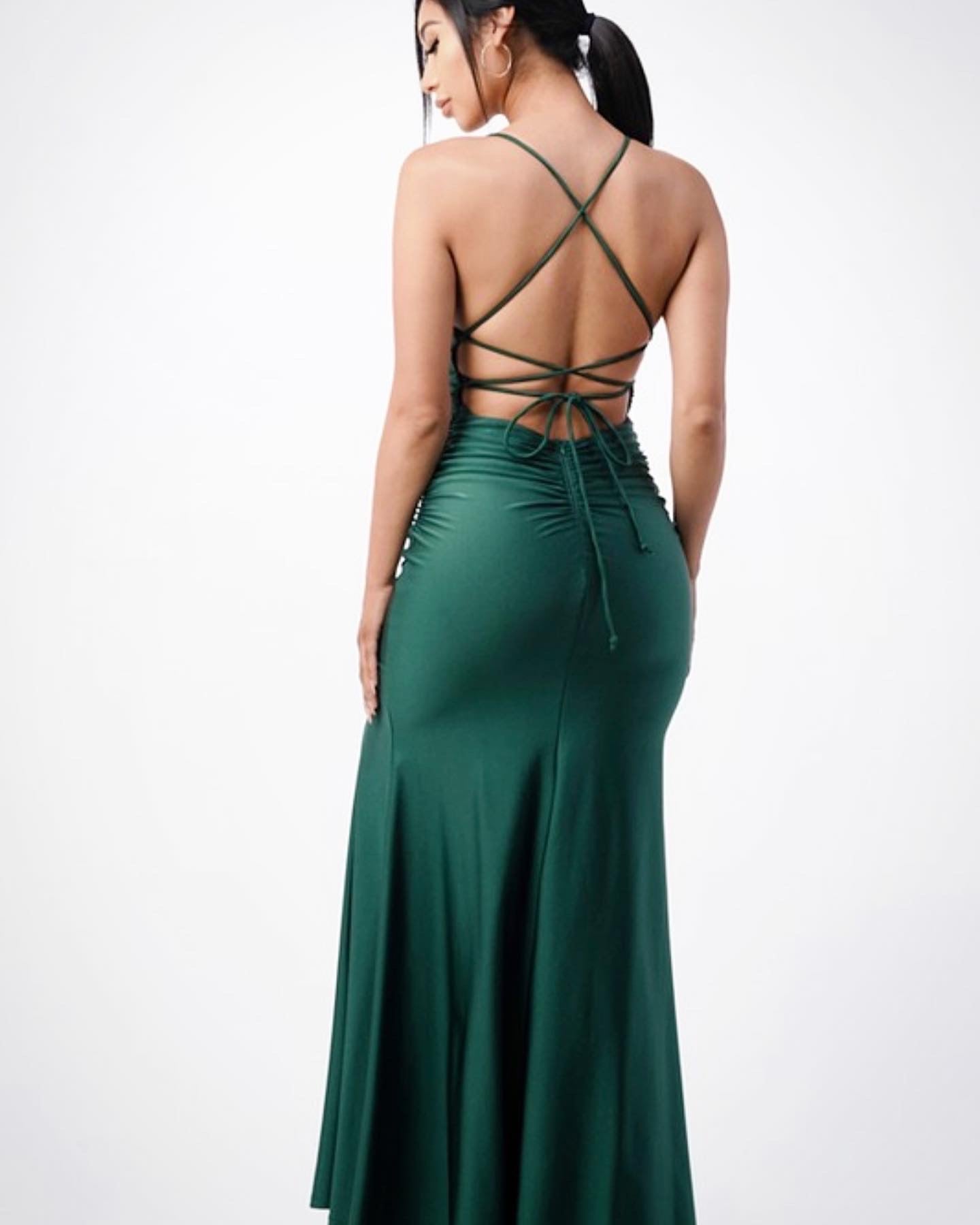 'KAILANI DRESS' (HUNTER GREEN)