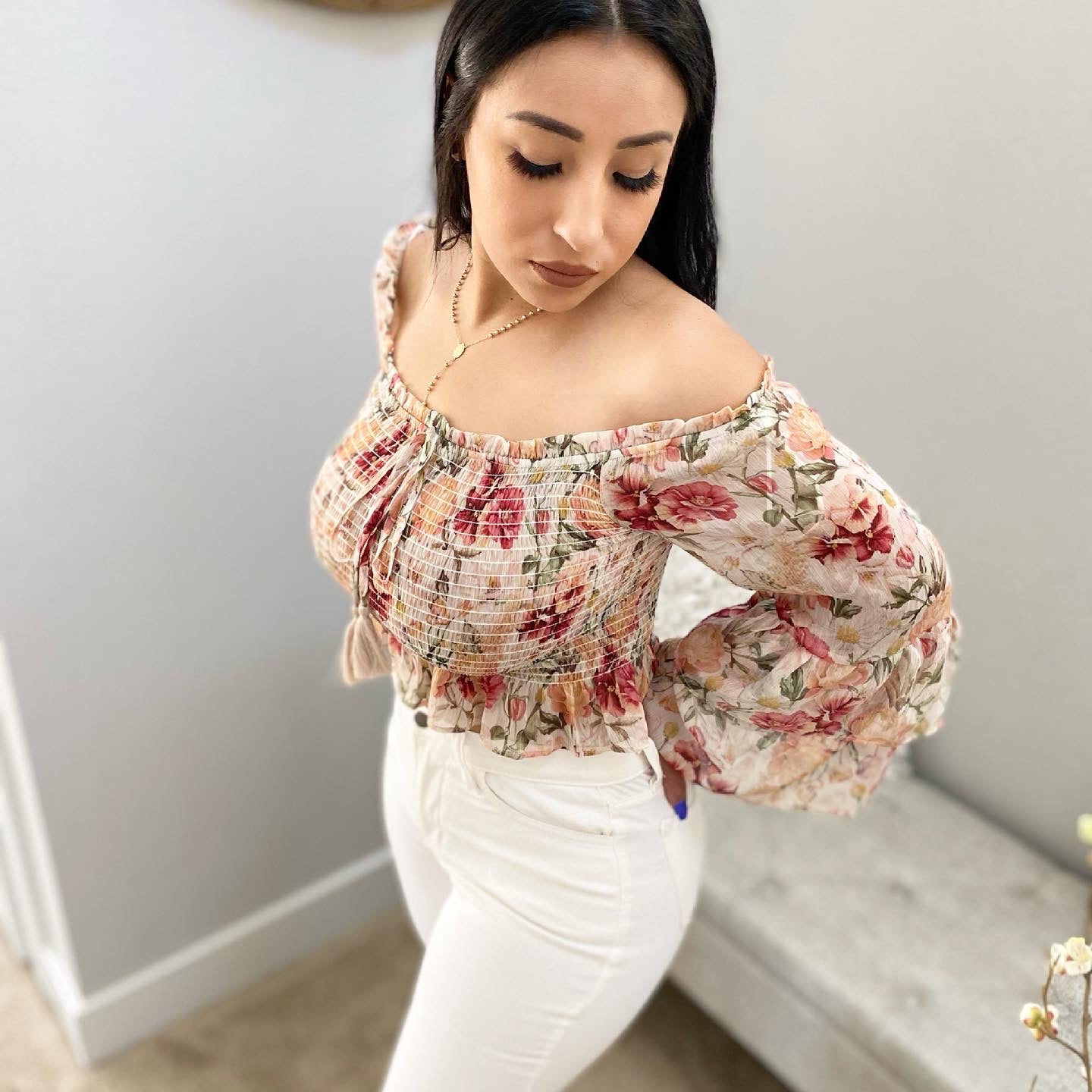 Floral Pink Top