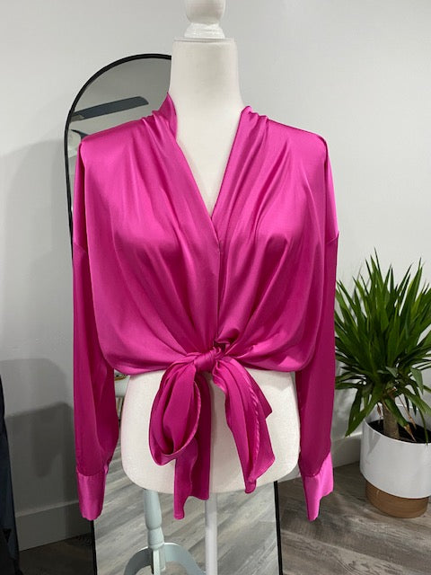 "Isabella Satin Top"