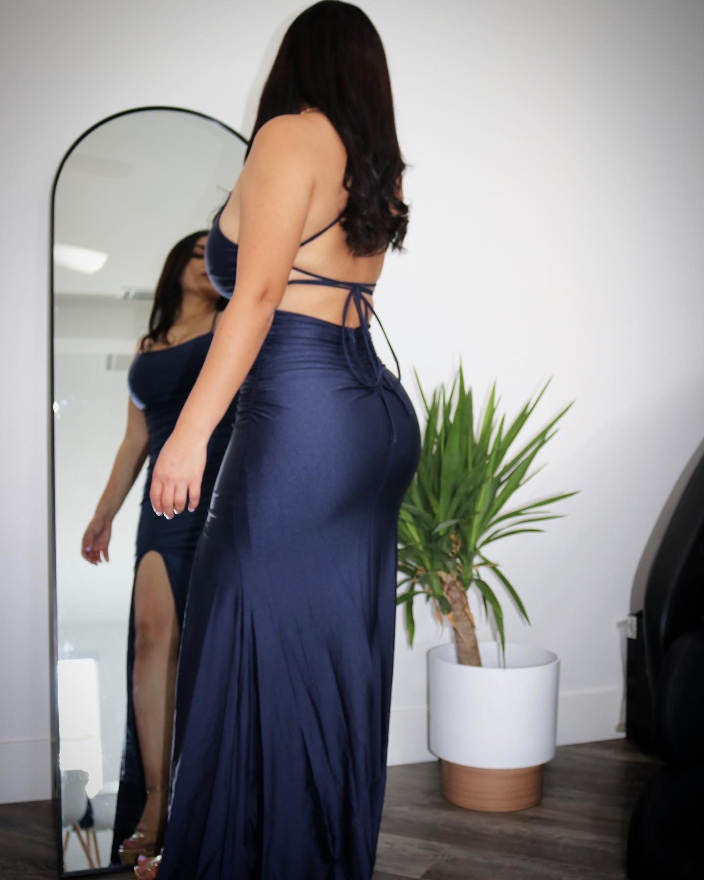 "KAILANI DRESS" (NAVY BLUE)